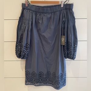 Vince Camuto off the shoulder lined dress